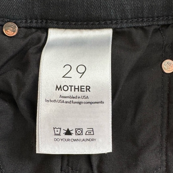 MOTHER high waisted Rider ankle jean - Not Guilty (distressed black) - sz 29 - Picture 12 of 12